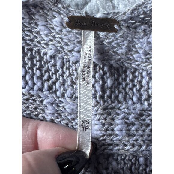 Free People Women's Sz XS Free Spirit Stripe Long Cardigan in Lavender Combo - Picture 7 of 10